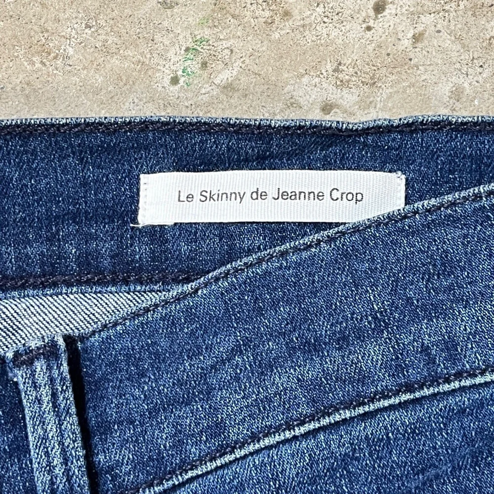 Frame Denim Skinny Cropped Blue Jeans Women's Size 31 Zipper Fly Stretch
